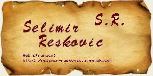 Selimir Resković vizit kartica